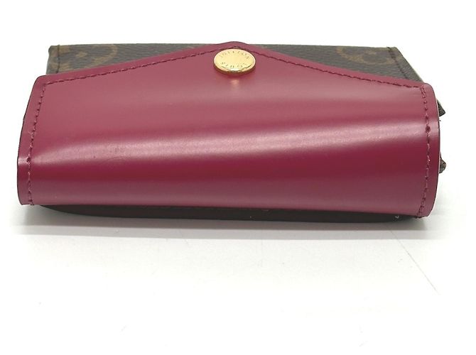 Louis Vuitton Monogram Canvas Dreifach-Brieftasche Braun Fuschia - Ansicht 5