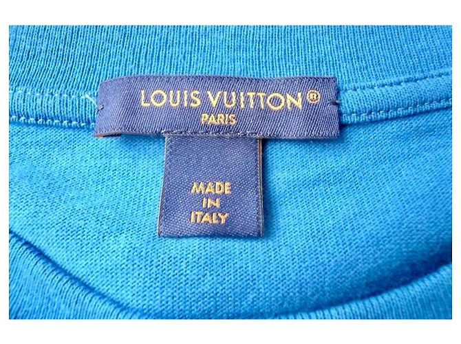 LOUIS VUITTON Camiseta azul con detalle de cadena TXL - vista 5