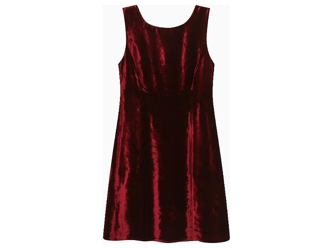 Conjunto Katharine Hamnett, modelo Velours Grenat FW1997. Roja - vista 2