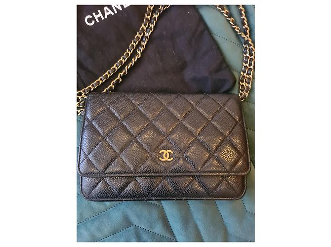 Cartera de cadena caviar de Chanel Negro - vista 11
