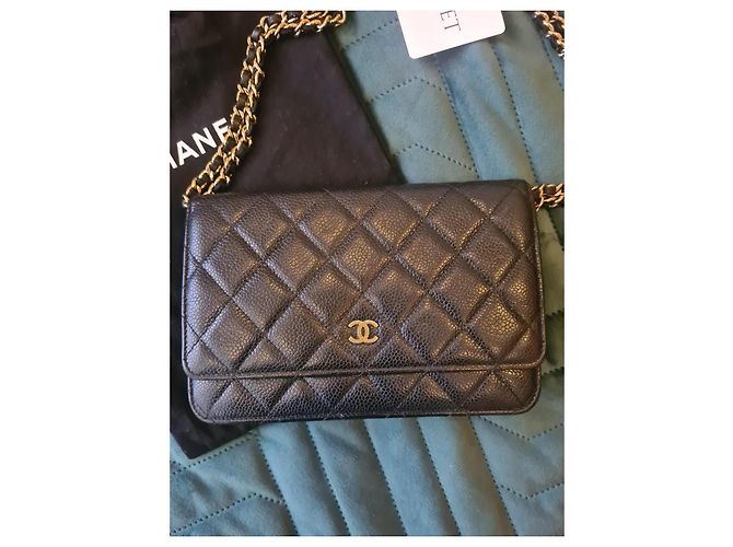 Cartera de cadena caviar de Chanel Negro - vista 2