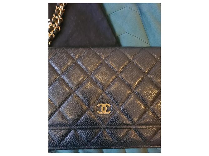 Cartera de cadena caviar de Chanel Negro - vista 6