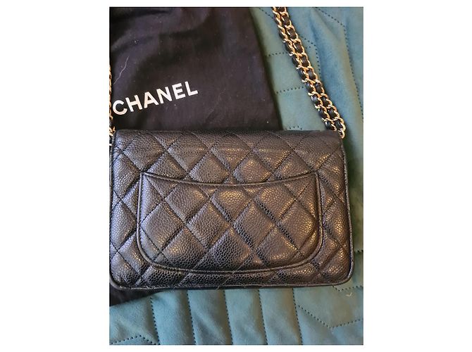 Cartera de cadena caviar de Chanel Negro - vista 9