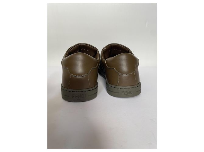 Fendi Sneaker aus Leder Khaki - Ansicht 5
