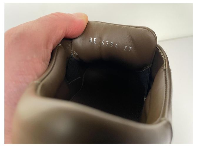 Fendi Sneaker aus Leder Khaki - Ansicht 9