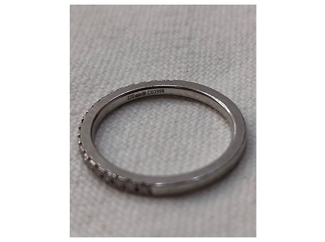 De Beers DB Classic Half Diamond Band Ring aus Platin Silber - Ansicht 7
