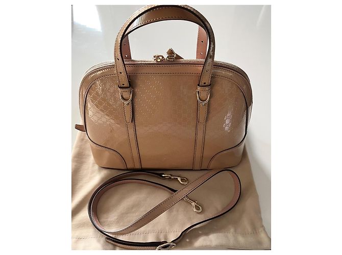 Microguccissima Dôme aus beigem Lackleder - Ansicht 2