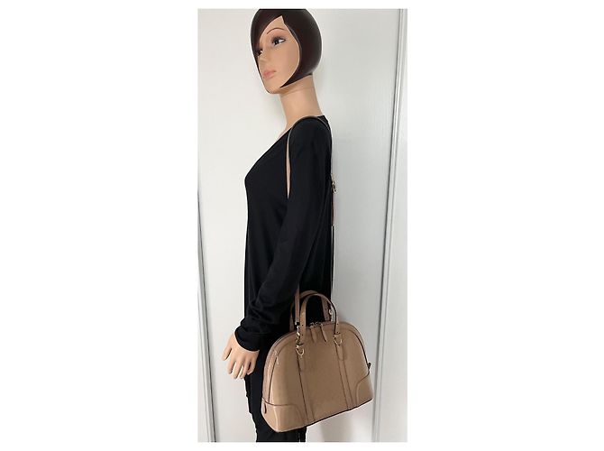 Microguccissima Dôme aus beigem Lackleder - Ansicht 4