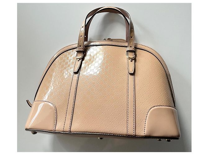 Microguccissima Dôme aus beigem Lackleder - Ansicht 7