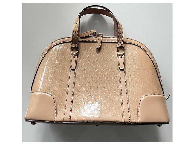 Microguccissima Dôme aus beigem Lackleder - Ansicht 8