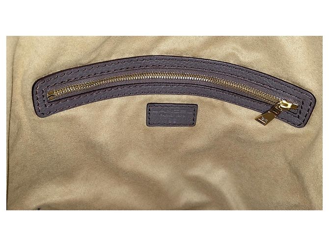 French Flair Borsa a secchiello Lancel in pelle grana taupe - vista 6