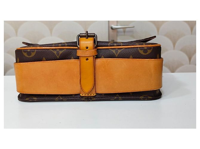 Louis Vuitton Cartouchière Monogram Tela Marrone - vista 11