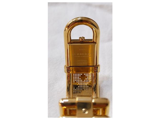 Montre Burberry Padlock plaquée or Doré - vue 7