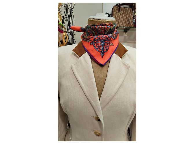 Hermès Gavroche 45 Seidentuch Orange - Ansicht 10