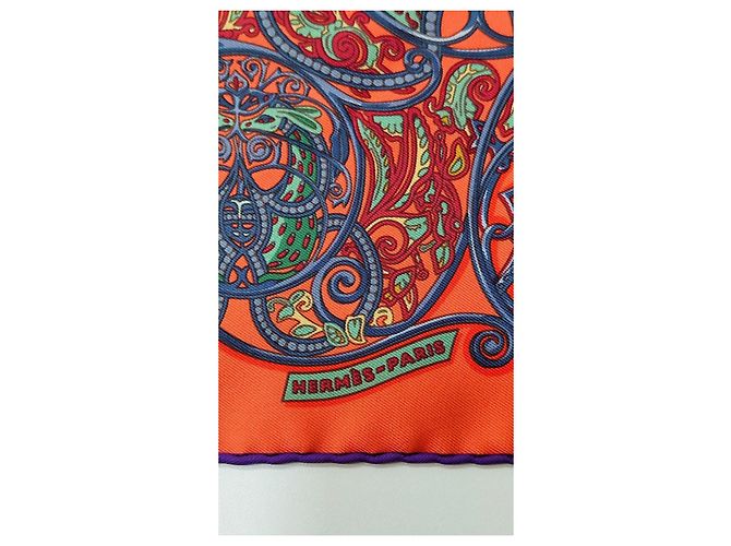 Hermès Gavroche 45 Seidentuch Orange - Ansicht 3