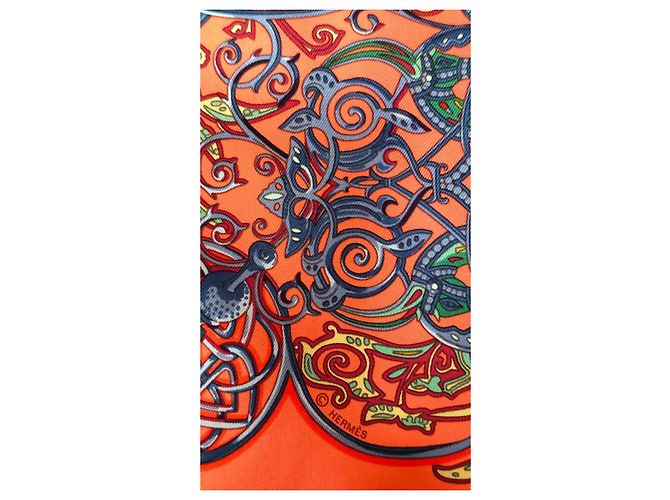 Hermès Gavroche 45 Seidentuch Orange - Ansicht 4