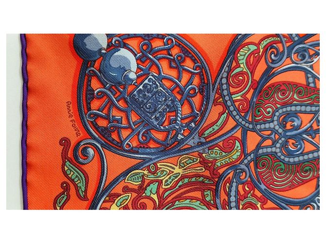 Hermès Gavroche 45 Seidentuch Orange - Ansicht 6