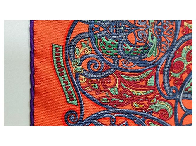 Hermès Gavroche 45 Seidentuch Orange - Ansicht 7