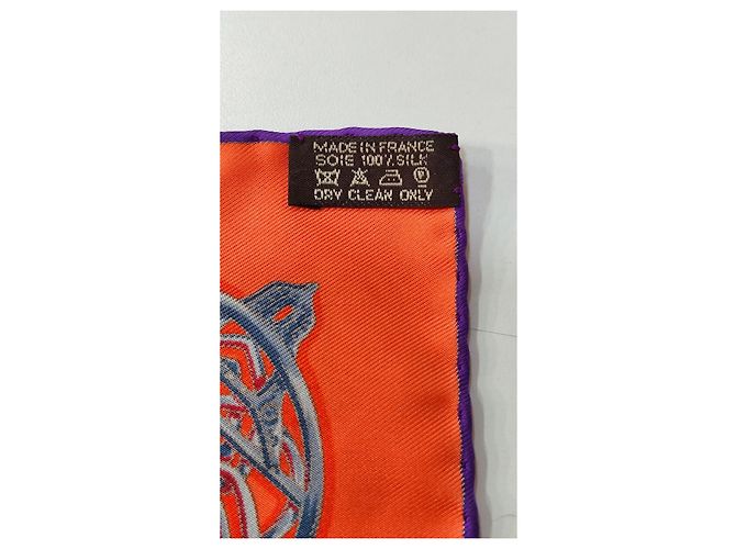 Hermès Gavroche 45 Seidentuch Orange - Ansicht 8