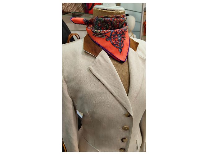 Hermès Gavroche 45 Seidentuch Orange - Ansicht 9