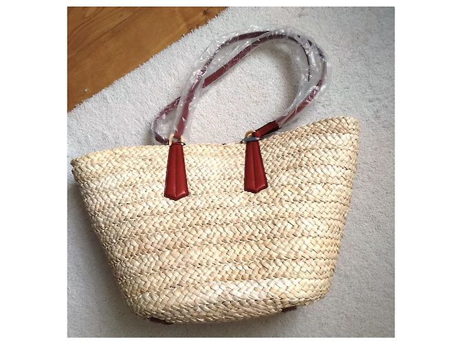 Max Mara Panier Extra Large Strohtasche Sand - Ansicht 8