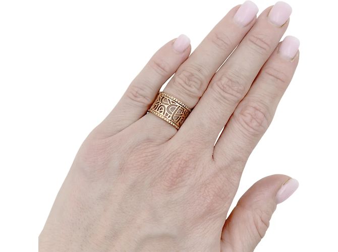 Poiray Ring, "Fil Herz", Roségold und Diamanten. - Ansicht 5