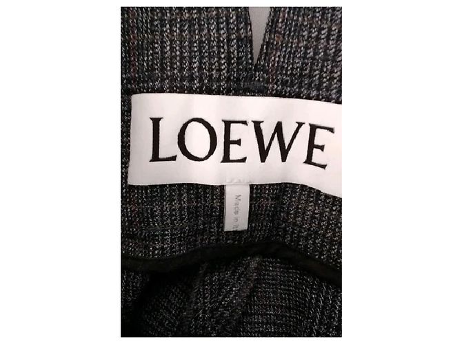 Loewe Calça larga de algodão cinza - vista 5