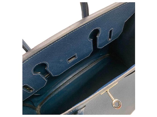 Hermès Birkin 30 Epsom Blue Handbag - view 10