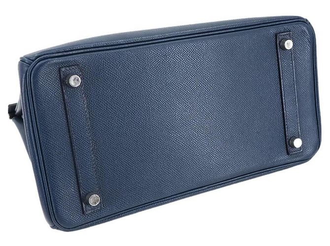Hermès Birkin 30 Epsom Blue Handbag - view 5