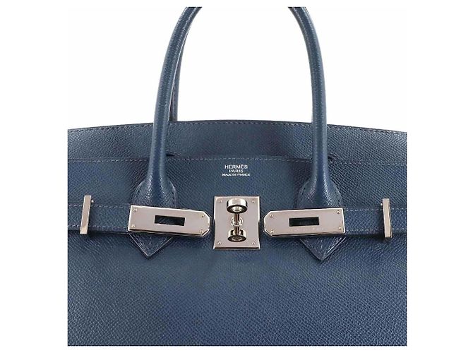 Hermès Birkin 30 Epsom Blue Handbag - view 8
