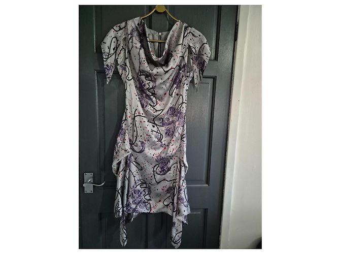 Vestido Alexander McQueen de seda plateada Plata - vista 3