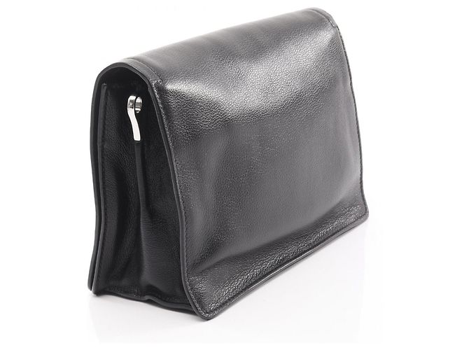 Bolso de Hombro Prada GLACE'CALF en Cuero Negro - vista 2