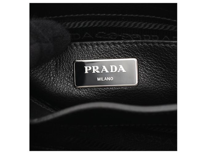 Bolso de Hombro Prada GLACE'CALF en Cuero Negro - vista 4