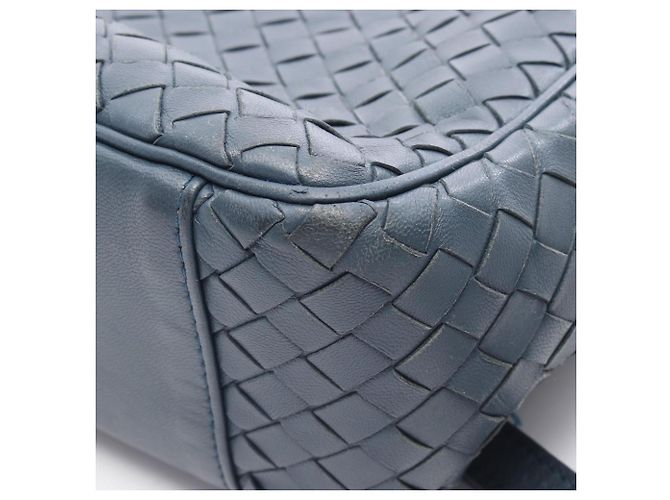 Borsa in pelle Intrecciato di Bottega Veneta Blu navy - vista 8