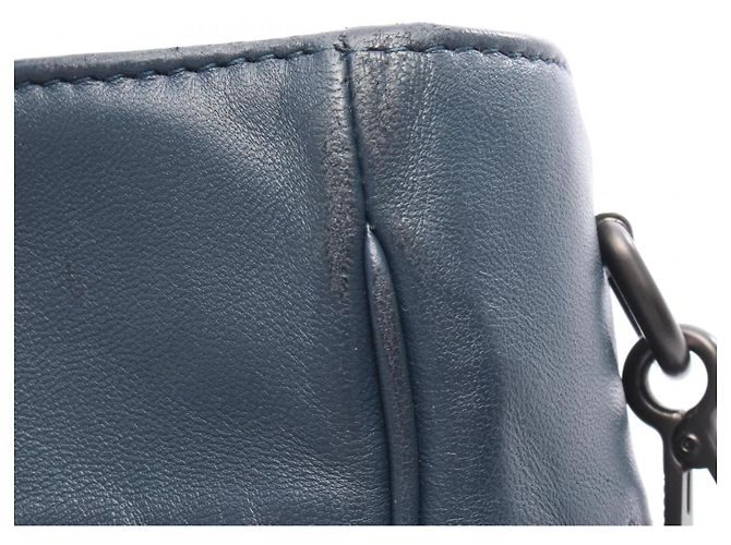 Borsa in pelle Intrecciato di Bottega Veneta Blu navy - vista 9