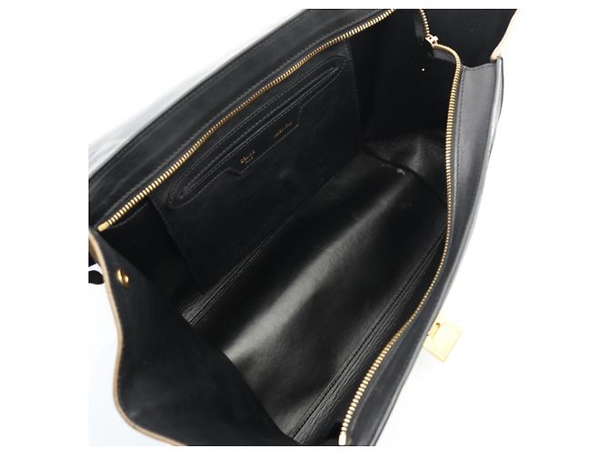 Céline Celine Trapeze Medium Handtasche Schwarz Blau Beige - Ansicht 3