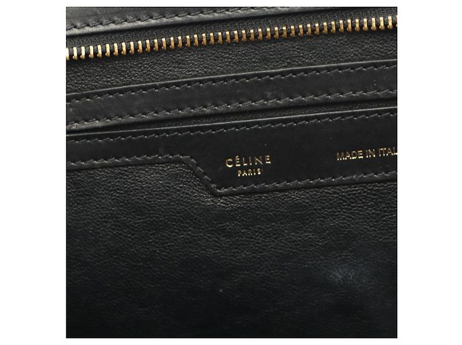 Céline Celine Trapeze Medium Handtasche Schwarz Blau Beige - Ansicht 4