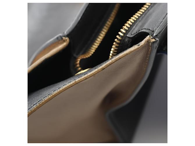 Céline Celine Trapeze Medium Handtasche Schwarz Blau Beige - Ansicht 6