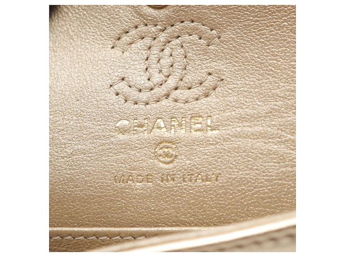 Charm della borsa classica Matelassé di Chanel D'oro Crudo - vista 7