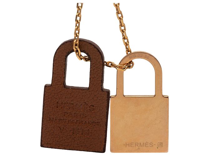 Collana Pendente O Kelly in Oro Placcato Swift Hermès D'oro - vista 3