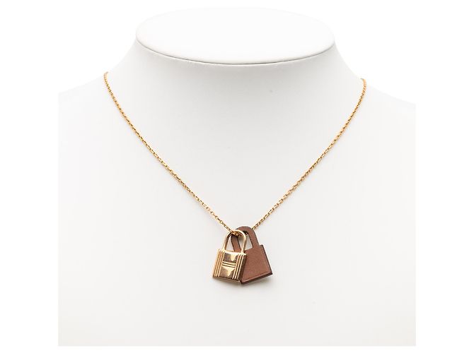 Collana Pendente O Kelly in Oro Placcato Swift Hermès D'oro - vista 5