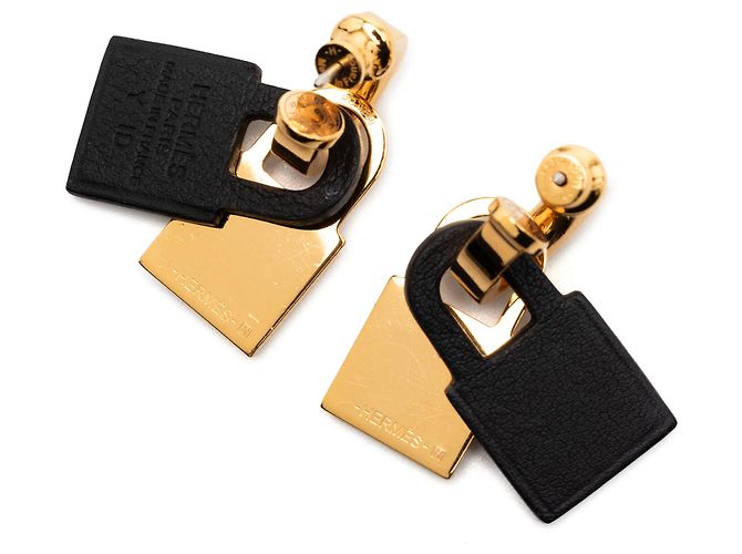 Orecchini Hermès O Kelly in oro placcato oro Swift - vista 2