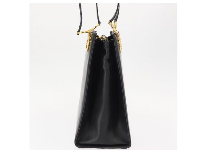 Borsa a Spalla Gancini in Pelle Salvatore Ferragamo Nero - vista 4