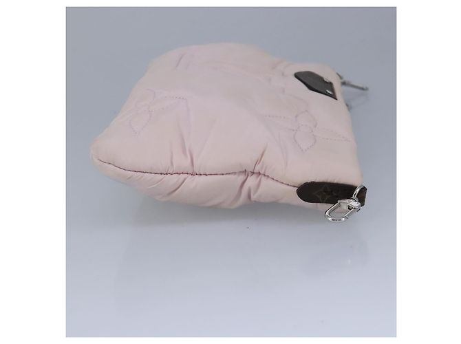 Louis Vuitton Maxi Multi Pochette Accessori Monogramma in Nylon Econyl Trapuntato Rosa - vista 4
