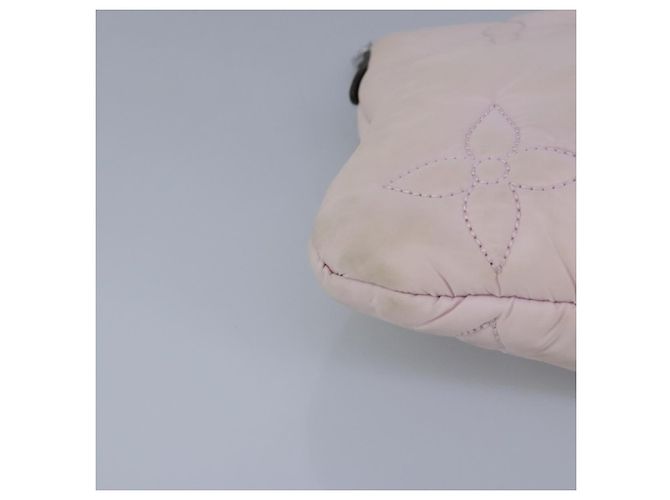Louis Vuitton Maxi Multi Pochette Accessori Monogramma in Nylon Econyl Trapuntato Rosa - vista 7
