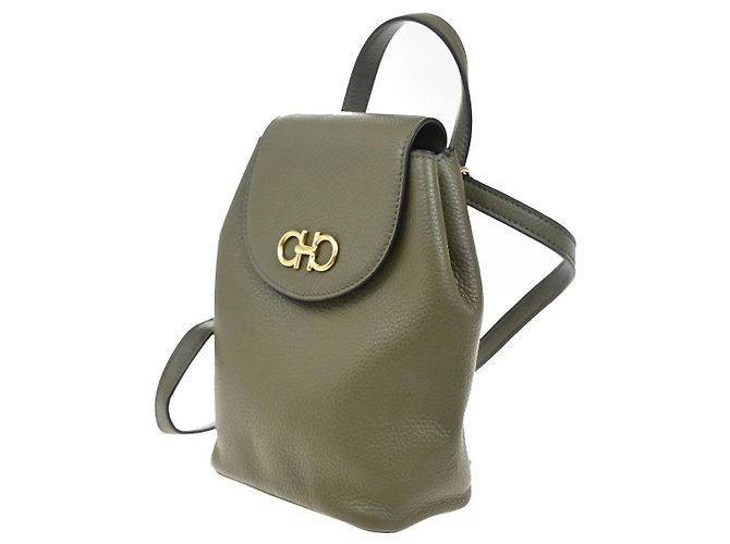 Salvatore Ferragamo Gancini Backpack Leather Mini - view 3