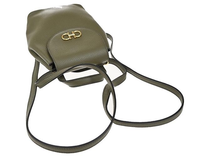 Salvatore Ferragamo Gancini Backpack Leather Mini - view 7