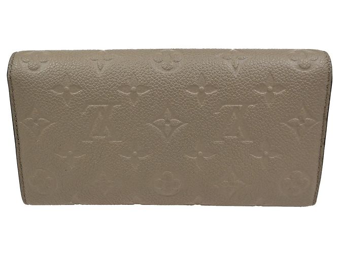 Portafoglio Sarah Louis Vuitton Monogram Empreinte Beige - vista 2
