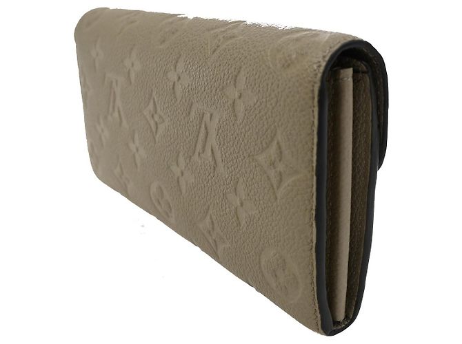 Portafoglio Sarah Louis Vuitton Monogram Empreinte Beige - vista 4