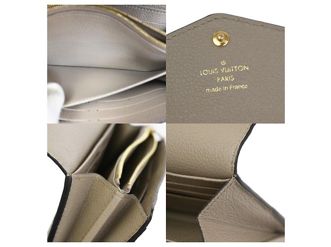 Portafoglio Sarah Louis Vuitton Monogram Empreinte Beige - vista 6